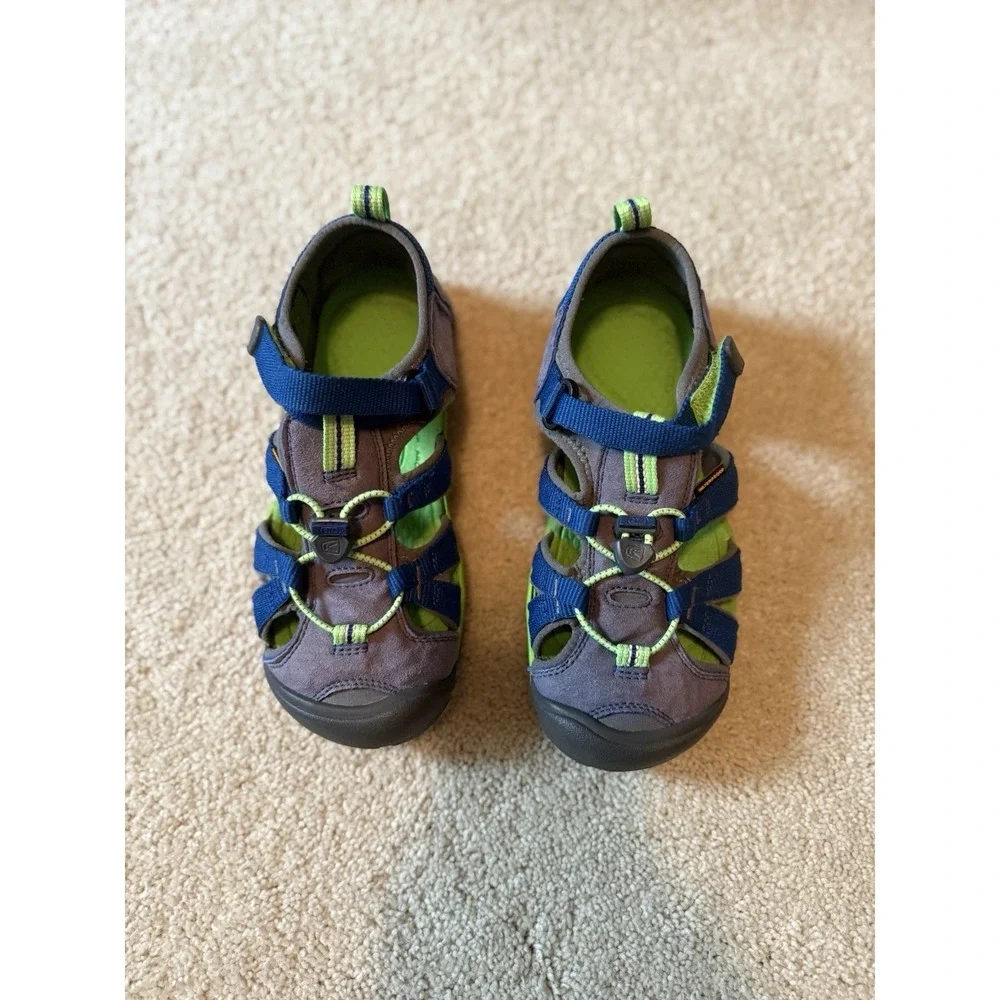 Keen Newport H2 Sandals Waterproof Sport Shoes‎ Blue Green Boys Big Kids Size 3